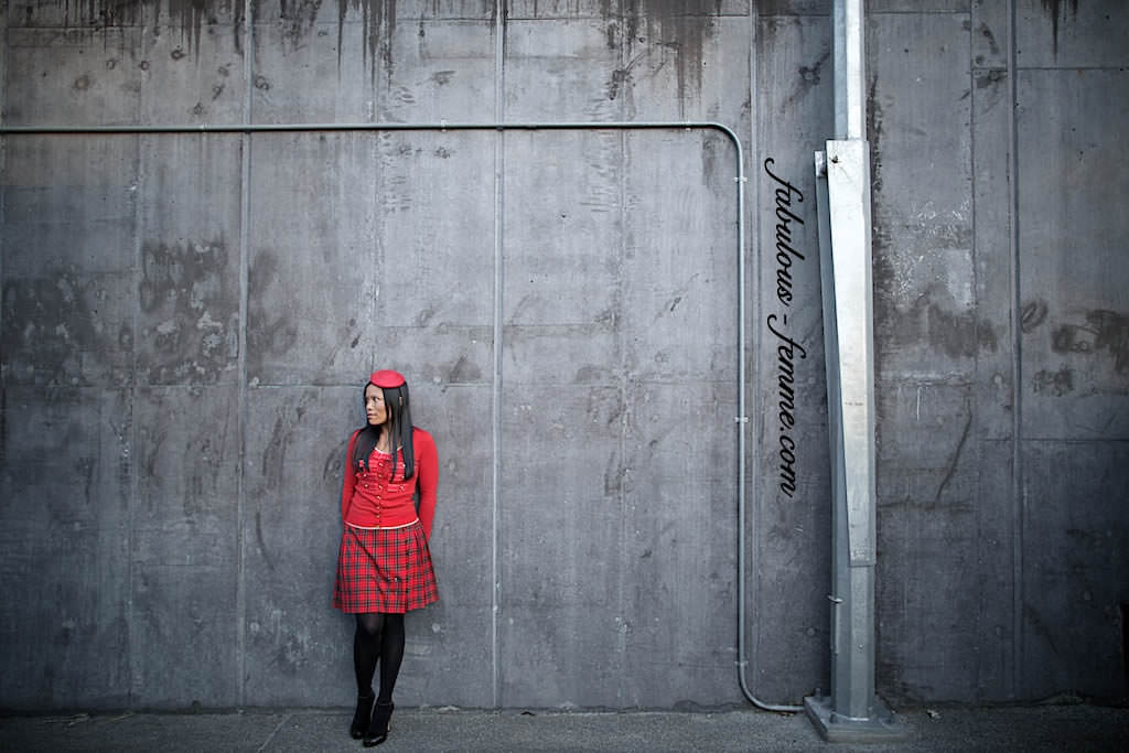 red dress on concrete backdrop in melbourne - new blogs