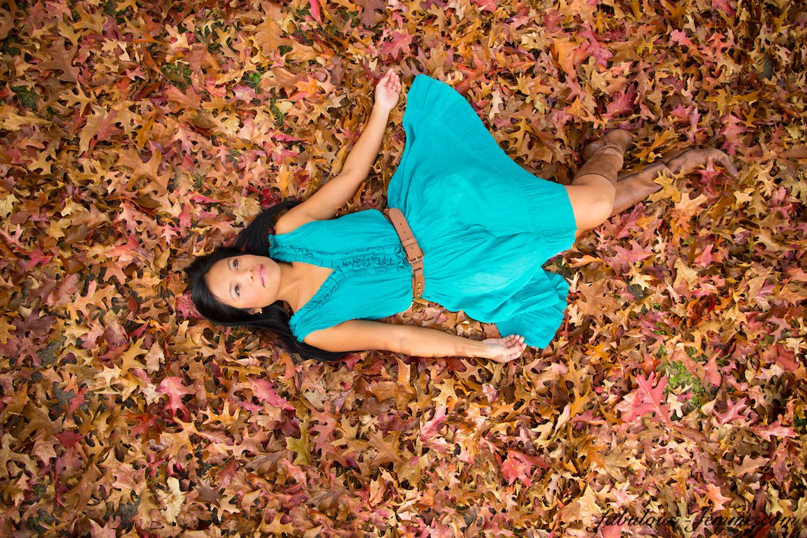covered in leaves - fun autumn photography