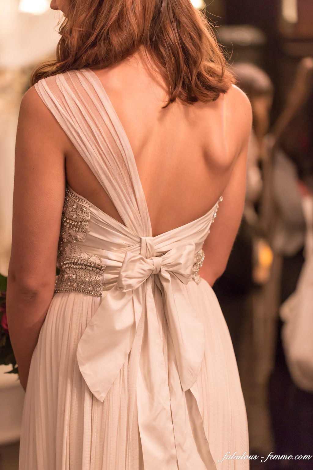 back of wedding dress - bow