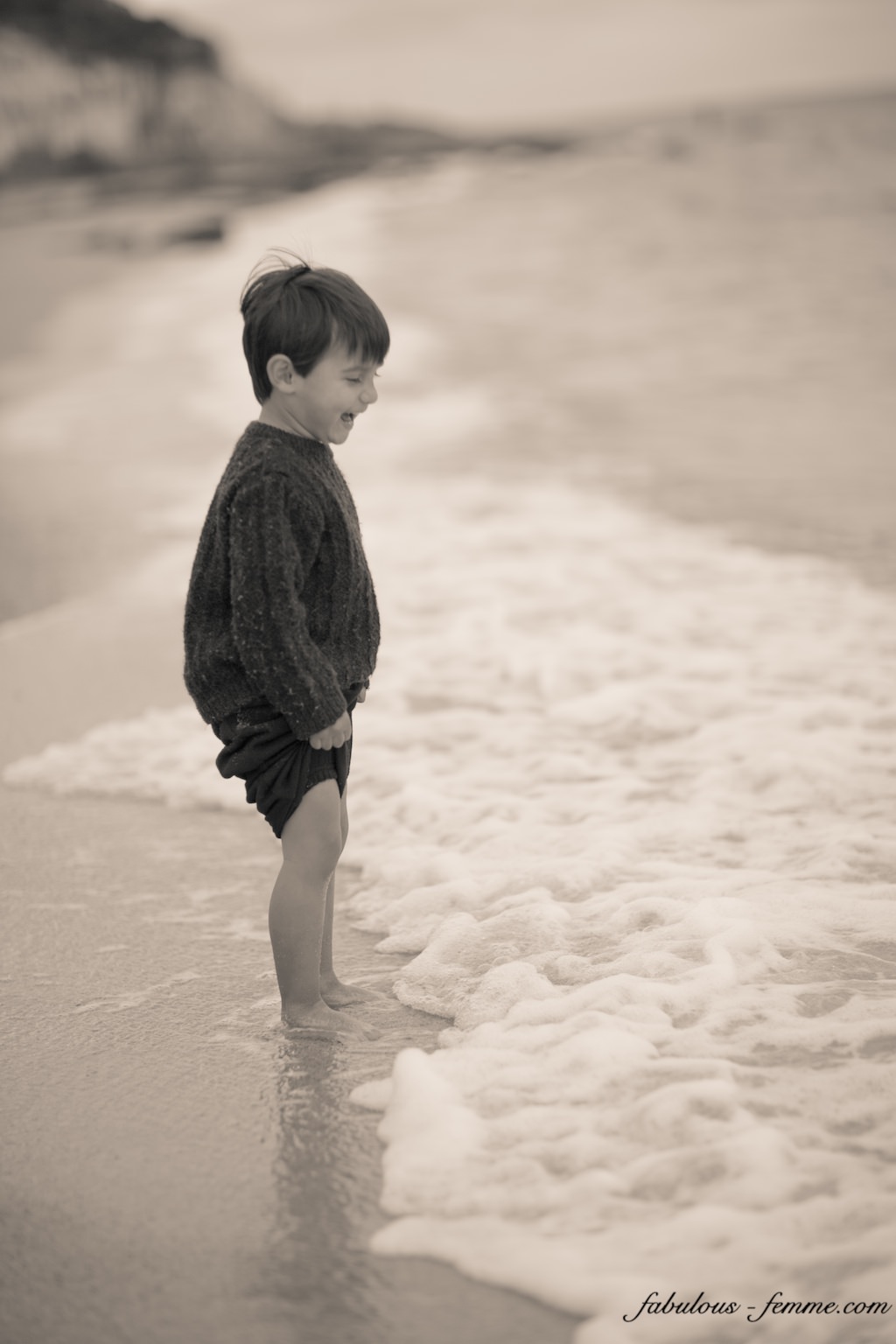 little boy enjoys life on Melbourne beach