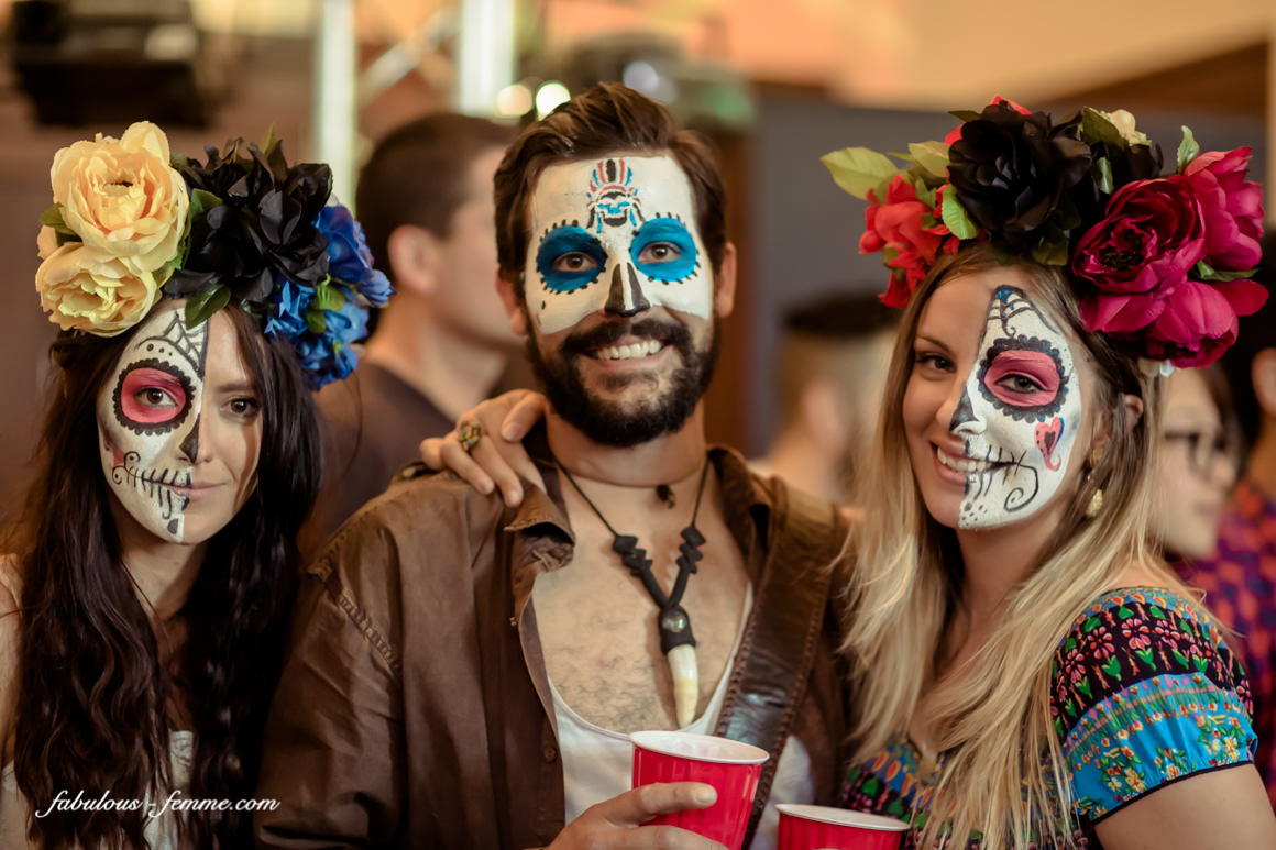 gorgeous make up for the day of the dead -at the trust in melbourne cbd - best event photography melbourne