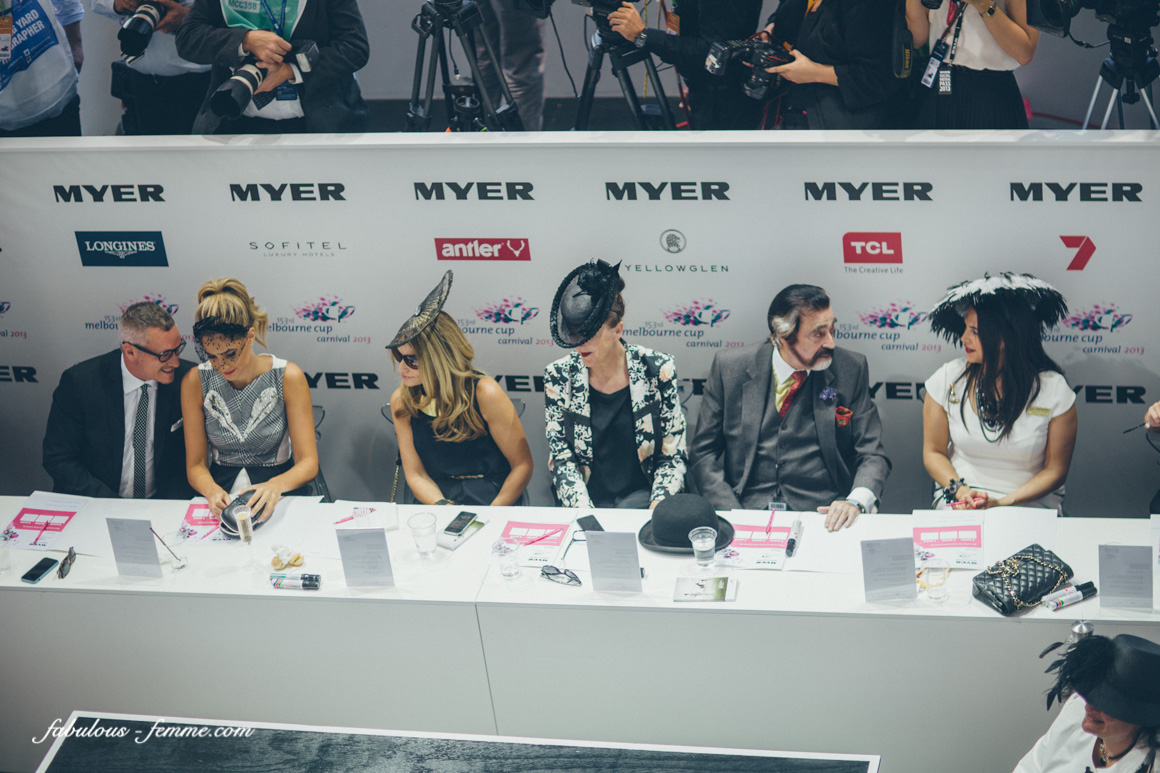 judges for the derby day Myer fashions on the field