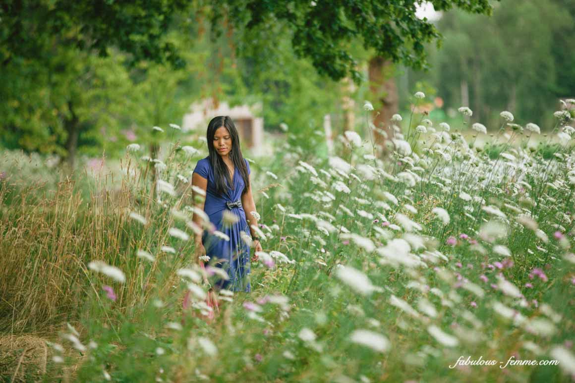girl in flower fields