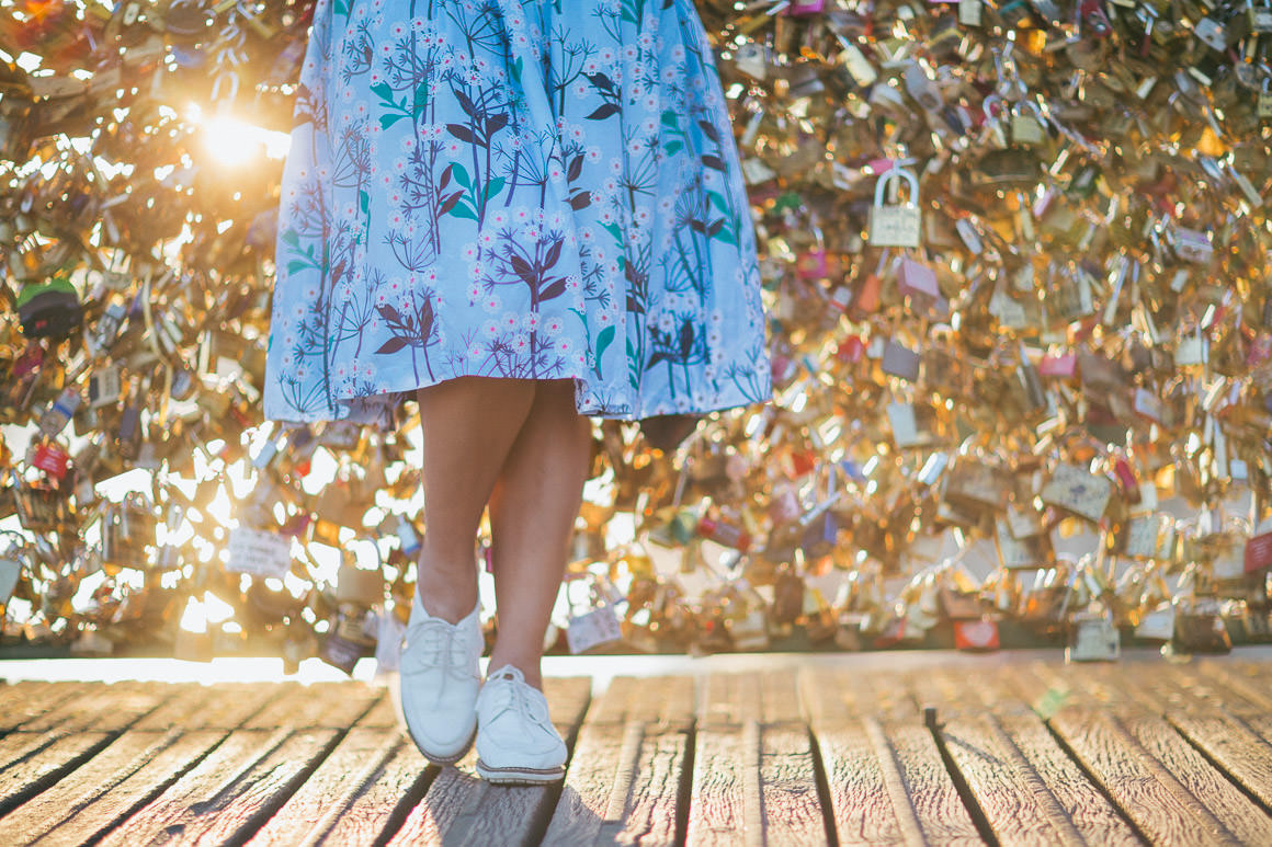 girl at pont des arts - creative picture 