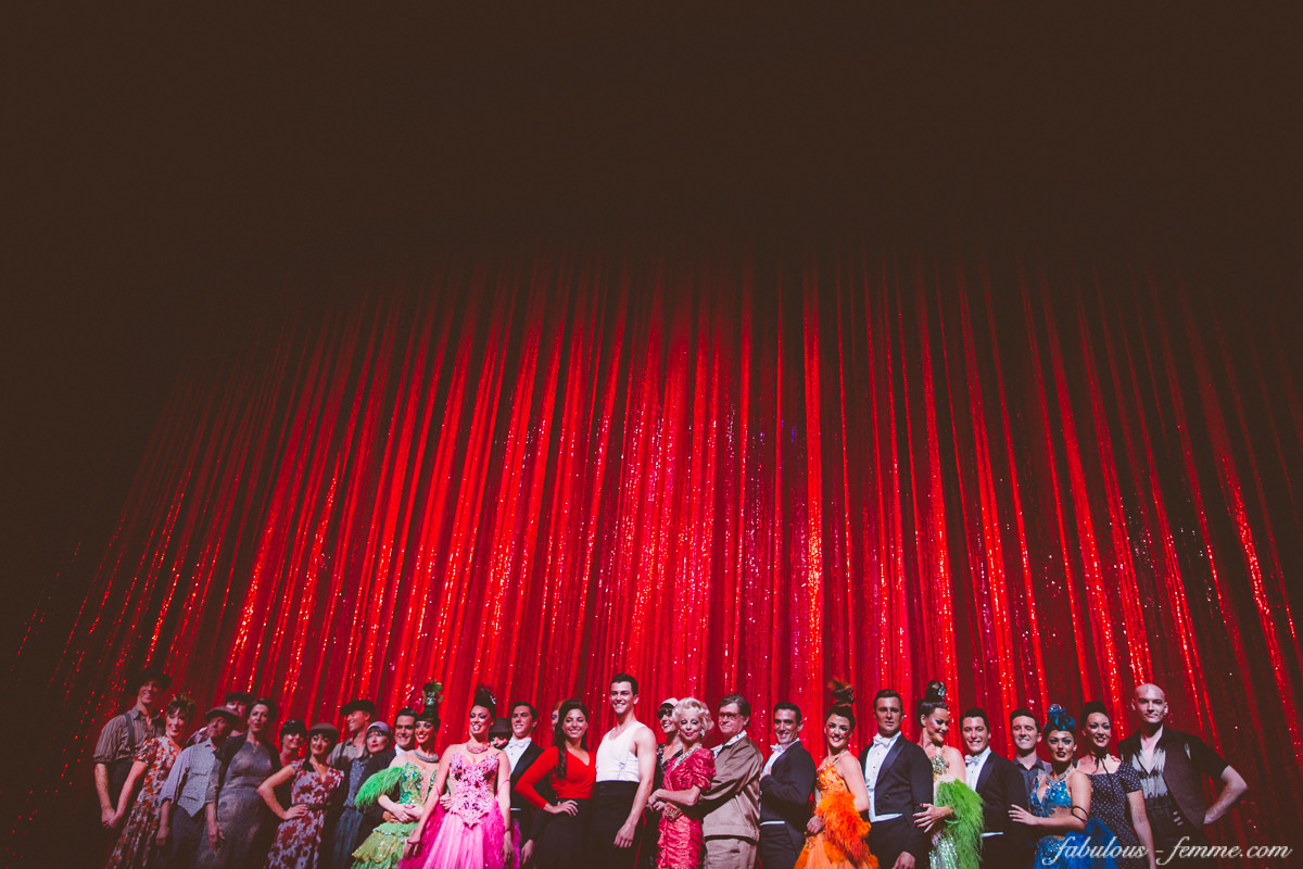 cast of strictly ballroom on stage