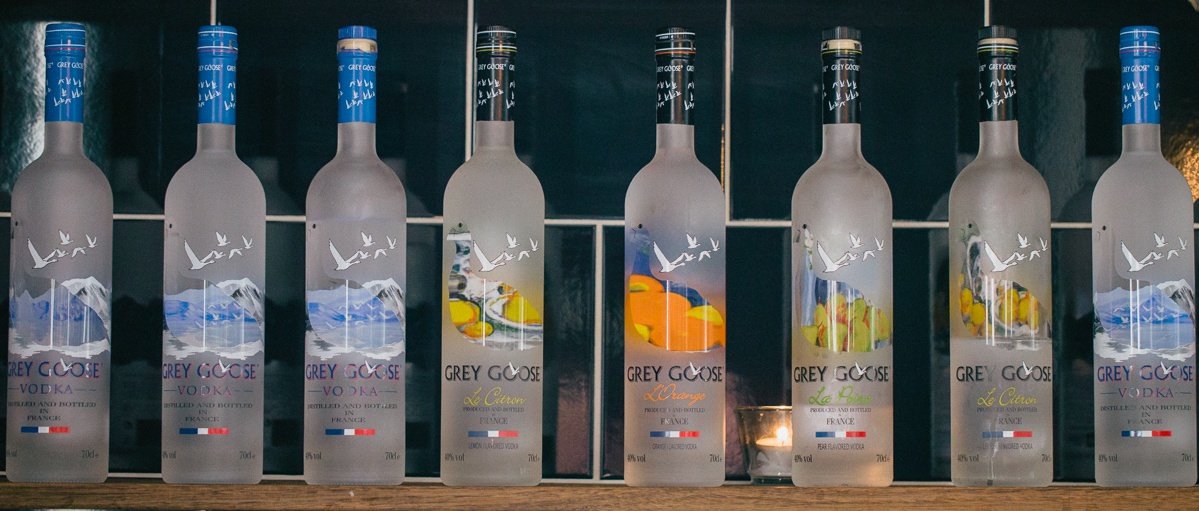 grey goose vodka bottles