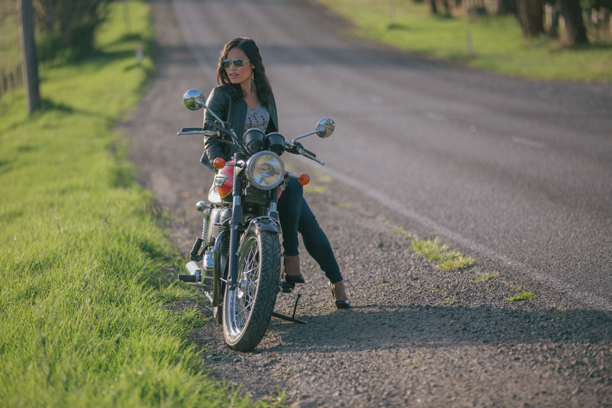 Motorbike on road in Melbourne