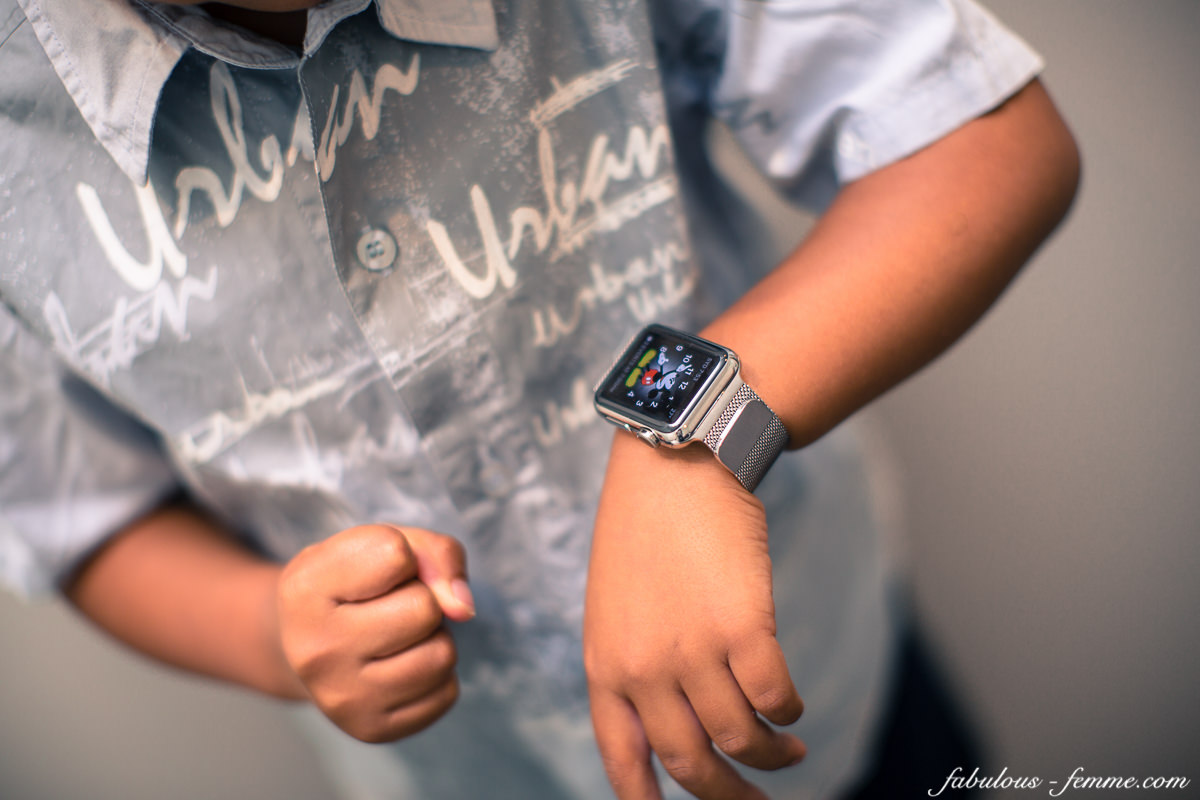 apple watch on kids wrist - expensive toy - apple watch