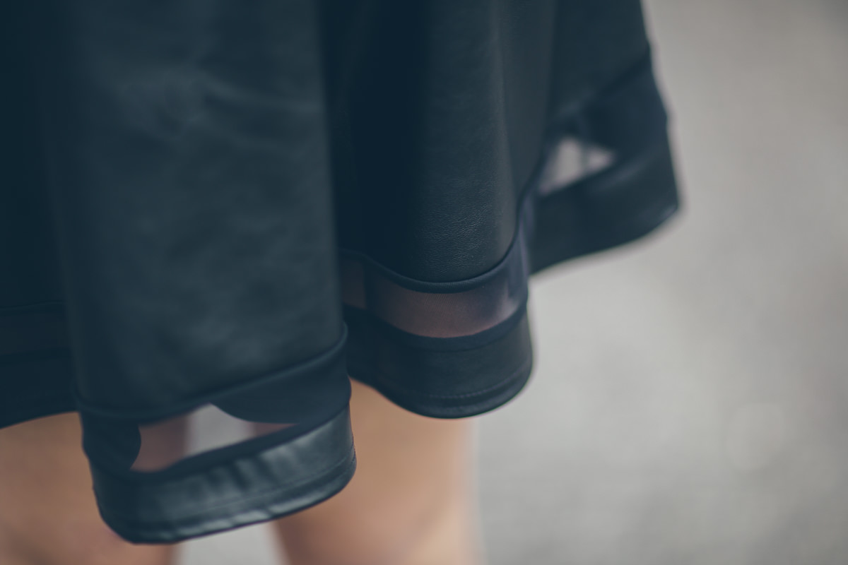 black stylish skirt