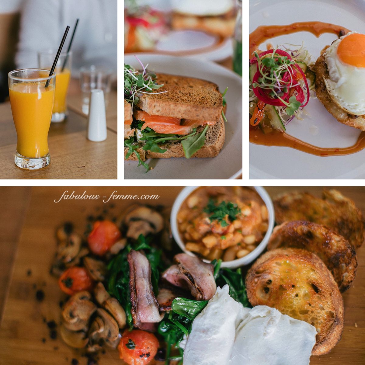 brunch menu - creative and yummy - one of the best in Melbourne