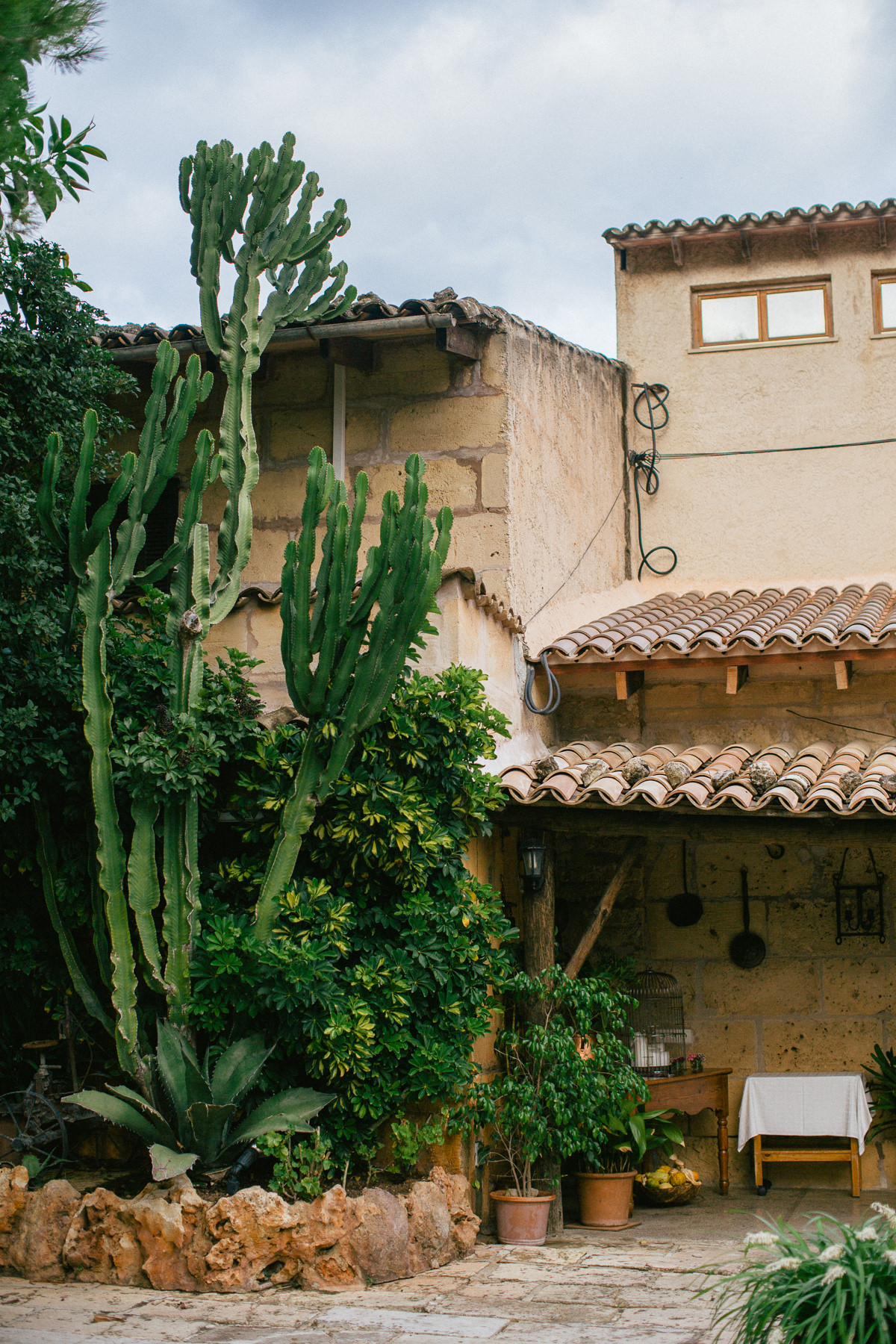 old typical buildings in mallorca - spanish finca style