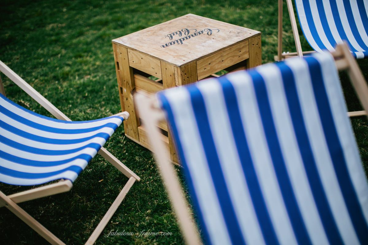 styling an event - tables and deck chairs