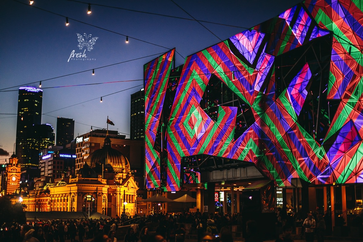 best photo of the Melbourne White Night 2016 - Federation Square