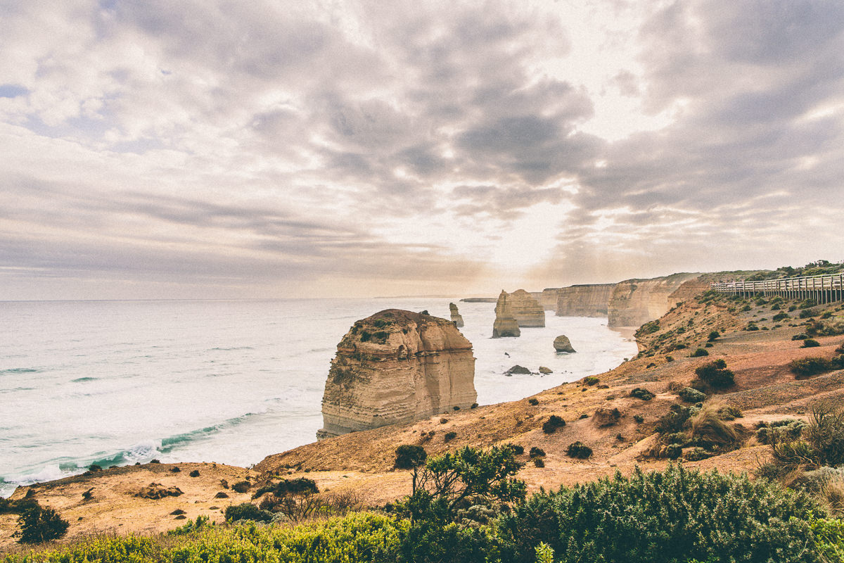 sunset at the 12 apostles in victoria - travel blog