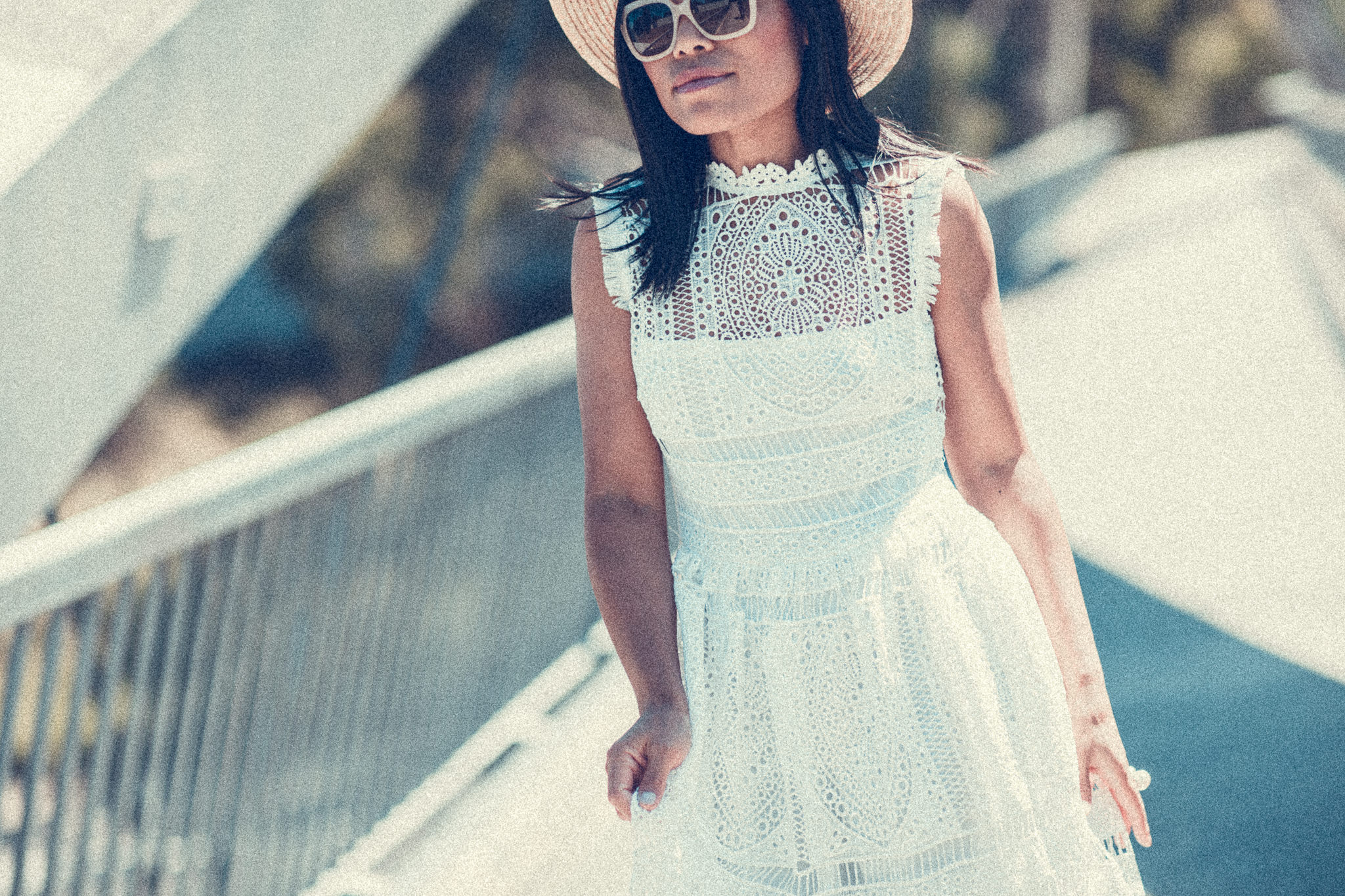 fashion blog - white lace dress from bohoo
