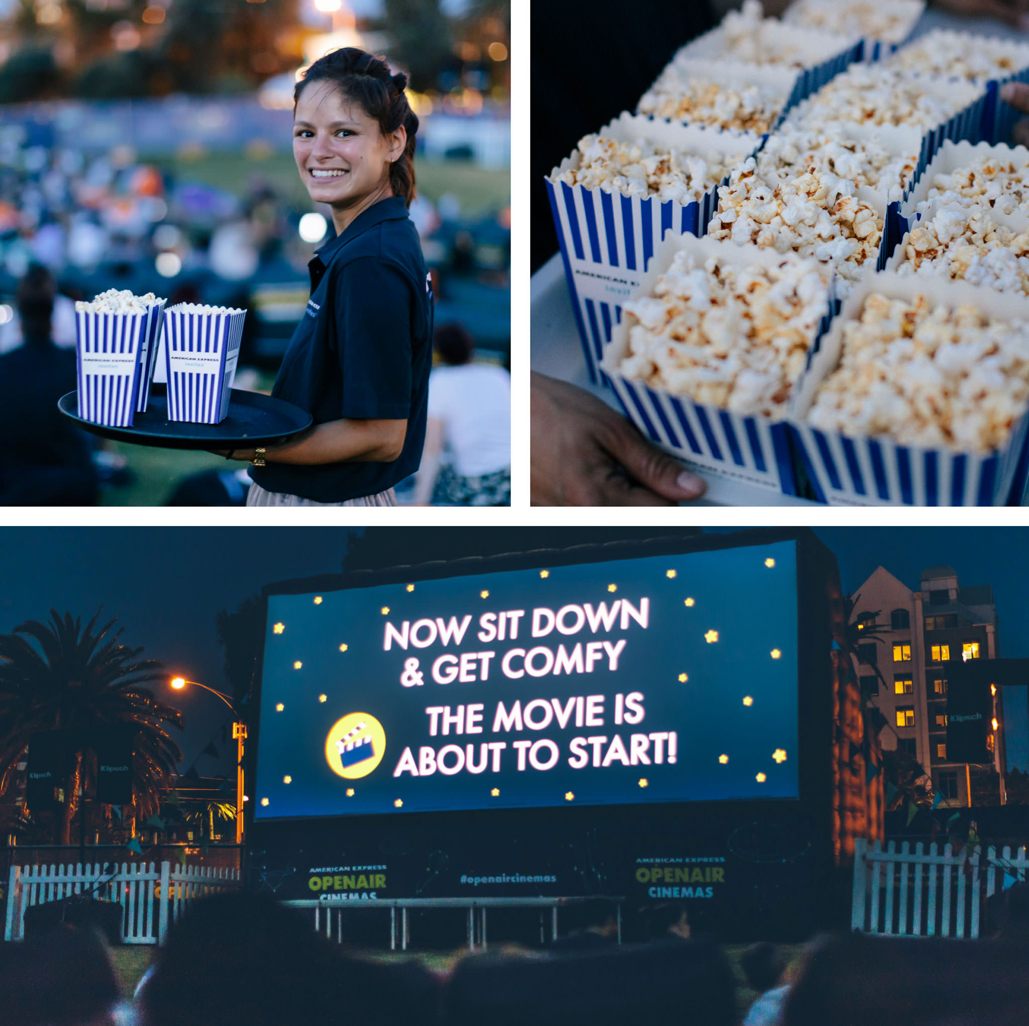 popcorn and outdoor movie in Melbourne