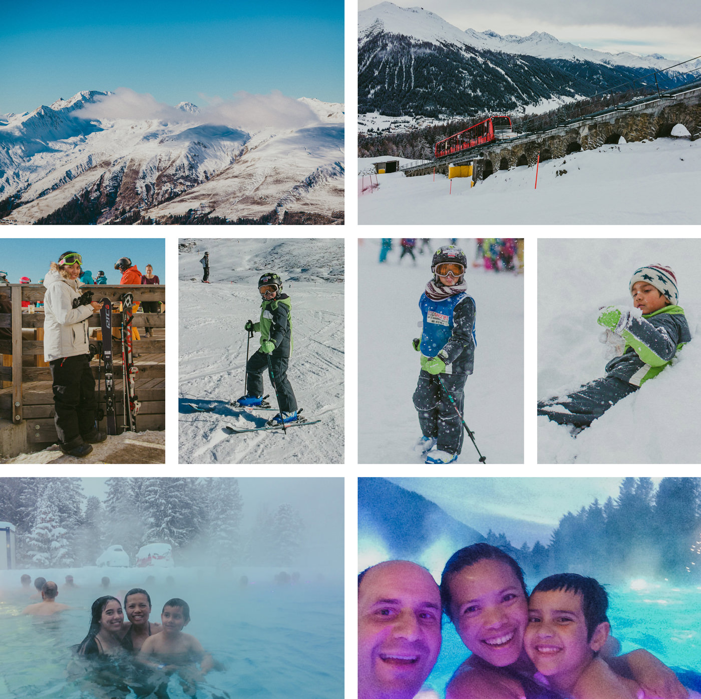 fun in davos - skiing with kids - travel adventures