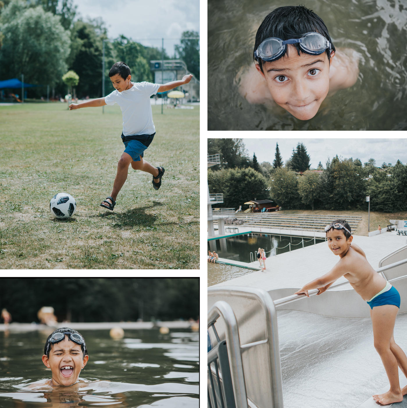 kids having fun at Marktrewitz Schwimmbad - Outdoor pool