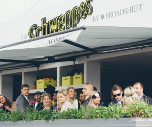 outside balcony of schweppes marquee
