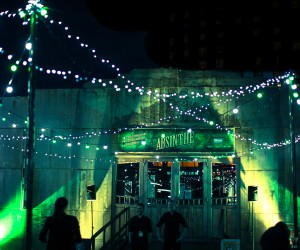Entrance of the Absinthe Spiegeltent on the Crown Rooftop in Melbourne