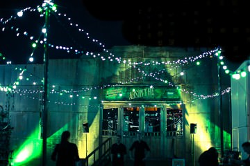 Entrance of the Absinthe Spiegeltent on the Crown Rooftop in Melbourne