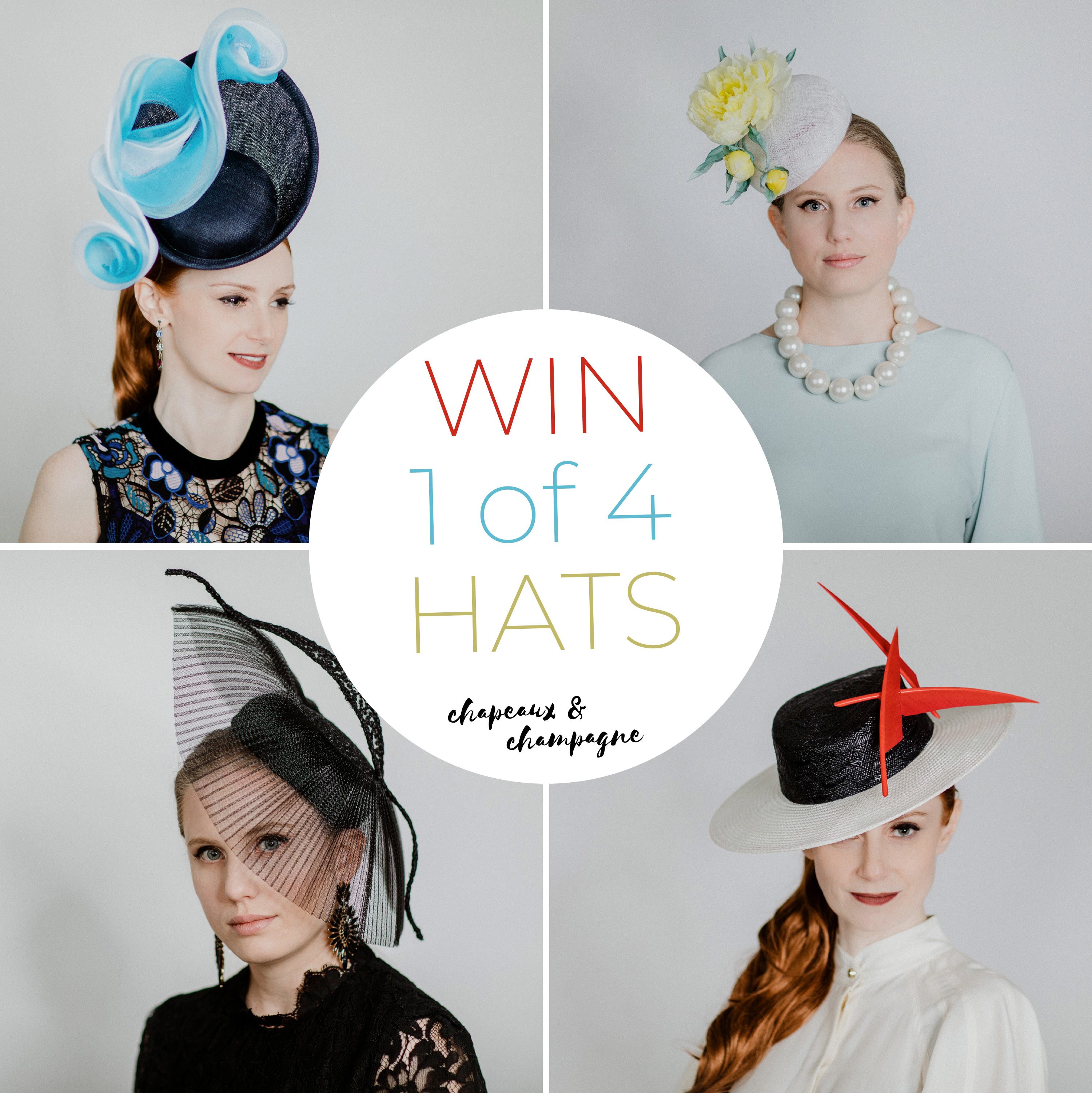 WIN thgese hats - competition millinery raffle tickets
