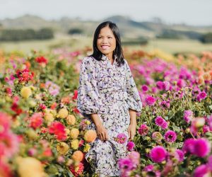 Beautiful Flower Farm - Girl in flower field