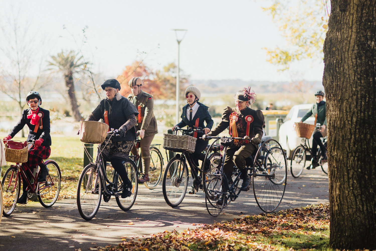 Ballarat Tweed and Ride - Bikes with vintage outfits